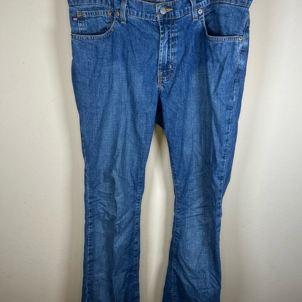 Polo Ralph Lauren Jeans Womens Size 12 X 32 Kelly Bootcut Blue Denim Flared